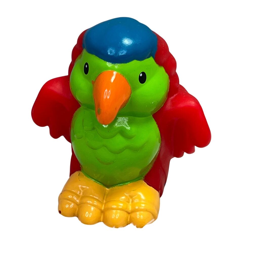 Fisher Price Little People Parrot Bird Red Green Pirate Ship Noahs Ark Zoo